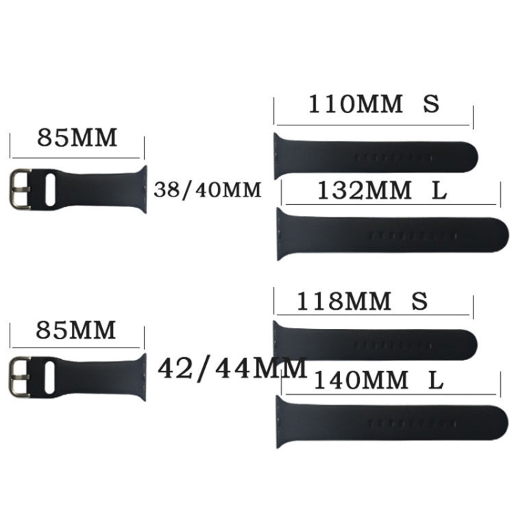 실리콘 시계줄, 사이즈: S 110mm, Apple Watch 시리즈 7 41mm / 6&SE&5&4 40mm / 3&2&1 38mm용, 110mm