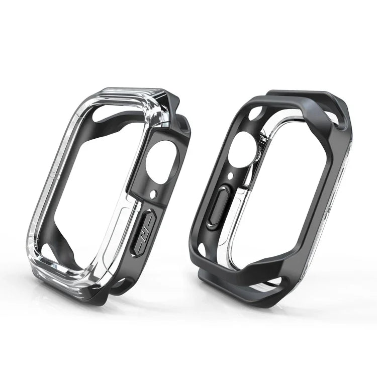 투명 투톤 아머 케이스, Apple Watch 시리즈 9 / 8 / 7 45mm용, Apple Watch 시리즈 9 / 8 / 7 41mm용, Apple Watch 시리즈 6 & SE & 5 & 4 44mm용, Apple Watch 시리즈 6 & SE & 5 & 4 40mm용