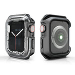투명 투톤 아머 케이스, Apple Watch 시리즈 9 / 8 / 7 45mm용, Apple Watch 시리즈 9 / 8 / 7 41mm용, Apple Watch 시리즈 6 & SE & 5 & 4 44mm용, Apple Watch 시리즈 6 & SE & 5 & 4 40mm용