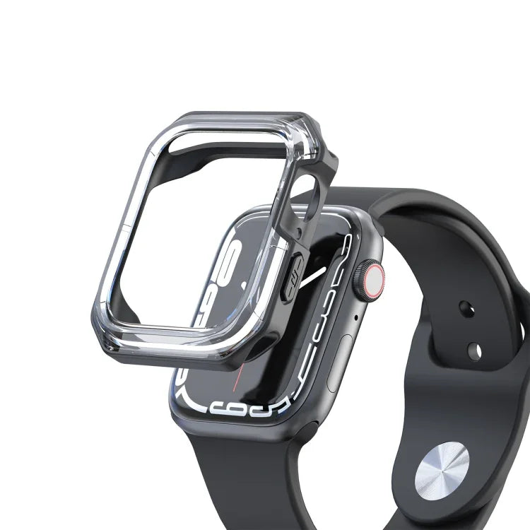 투명 투톤 아머 케이스, Apple Watch 시리즈 9 / 8 / 7 45mm용, Apple Watch 시리즈 9 / 8 / 7 41mm용, Apple Watch 시리즈 6 & SE & 5 & 4 44mm용, Apple Watch 시리즈 6 & SE & 5 & 4 40mm용
