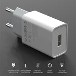 IVON AD-33 2-in-1 2.1A 싱글 USB 포트 여행용 충전기 + 1m USB to 8핀 데이터 케이블 세트, EU 플러그, US 플러그