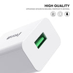 IVON AD-35 2-in-1 18W QC3.0 USB 포트 여행용 충전기 + 1m USB to 8핀 데이터 케이블 세트, EU 플러그, US 플러그