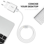 IVON AD-35 2-in-1 18W QC3.0 USB 포트 여행용 충전기 + 1m USB to 8핀 데이터 케이블 세트, EU 플러그, US 플러그