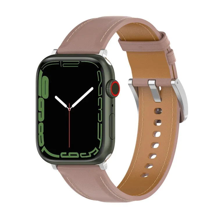 천연 가죽 시계줄, 사이즈: 소형, Apple Watch 시리즈 7 41mm / 6&SE&5&4 40mm / 3&2&1 38mm용, 사이즈: 소형, Apple Watch 시리즈 8&7 41mm / SE 2&6&SE&5&4 40mm / 3&2&1 38mm용