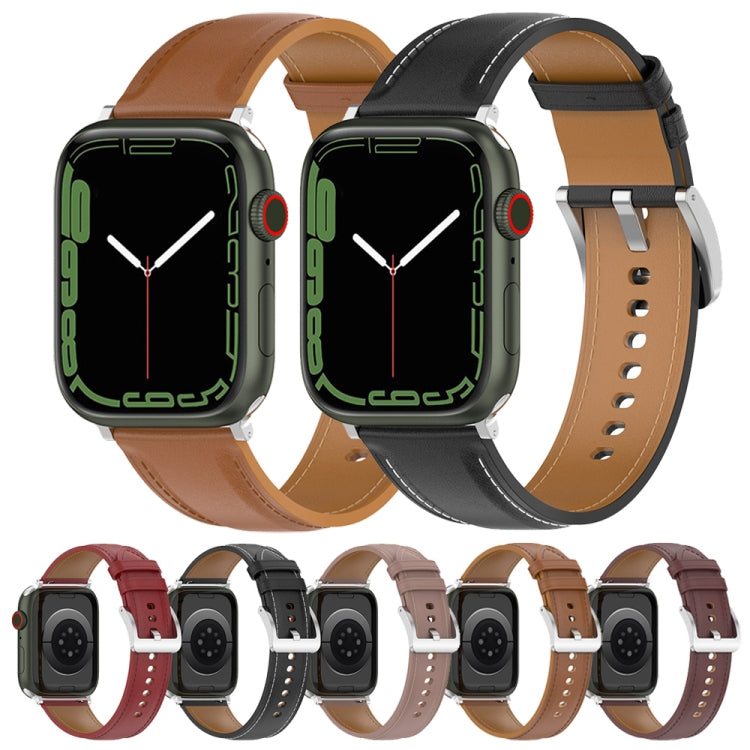 천연 가죽 시계줄, 사이즈: 프리 사이즈, Apple Watch 시리즈 7 45mm / 6&SE&5&4 44mm / 3&2&1 42mm용, 사이즈: 프리 사이즈, Apple Watch Ultra 49mm / 시리즈 8&7 45mm / SE 2&6&SE&5&4 44mm / 3&2&1 42mm용