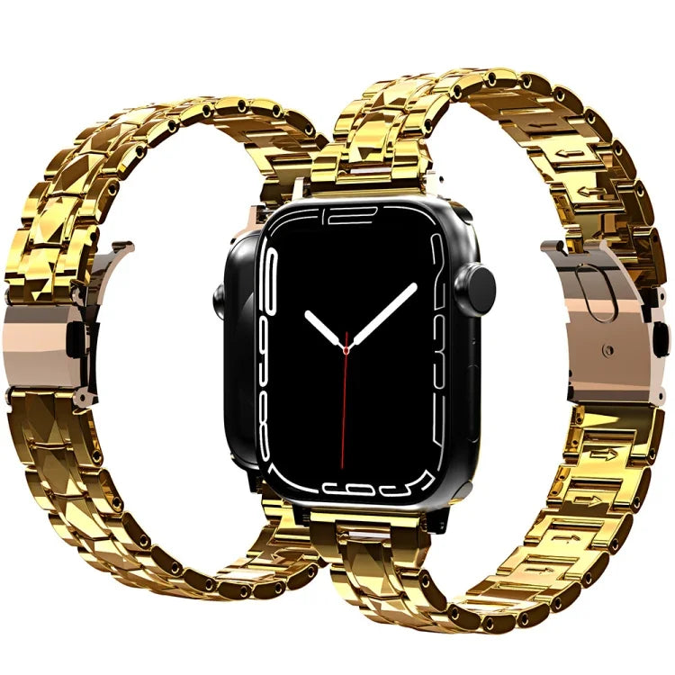 전기 도금 스테인리스 스틸 스트랩, Apple Watch 시리즈용, 7 41mm / 6&SE&5&4 40mm / 3&2&1 38mm, 7 45mm / 6&SE&5&4 44mm / 3&2&1 42mm