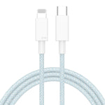 27W PD USB-C / Type-C to 8 핀 고속 충전 브레이디드 데이터 케이블, 케이블 길이: 1m, 27W
