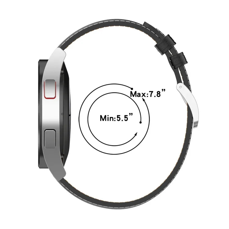 20mm 정품 가죽 시계줄, 삼성 갤럭시 워치4/워치3 41mm/액티브2/화웨이/게이밍 워치 등용