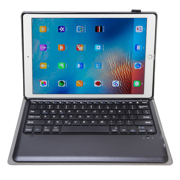 A129 TPU 분리형 블루투스 키보드 가죽 케이스 브래킷 포함, iPad Pro 12.9인치 2015 / 2017용, AM17