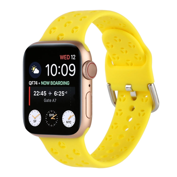 Hollow Out Silicone Watchband For Apple Watch Series, 7 41mm / 6&SE&5&4 40mm / 3&2&1 38mm, 7 45mm / 6&SE&5&4 44mm / 3&2&1 42mm