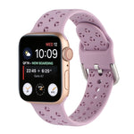 Hollow Out Silicone Watchband For Apple Watch Series, 7 41mm / 6&SE&5&4 40mm / 3&2&1 38mm, 7 45mm / 6&SE&5&4 44mm / 3&2&1 42mm