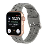 Hollow Out Silicone Watchband For Apple Watch Series, 7 41mm / 6&SE&5&4 40mm / 3&2&1 38mm, 7 45mm / 6&SE&5&4 44mm / 3&2&1 42mm