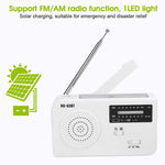 RD-638T 이밴드 태양광 AM / FM 라디오 플레이어 손전등 다이나모 기능 포함