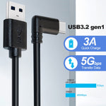 USB 3.2 Gen1 Type-C to USB 3.2 Gen1 Type-C 단일 엘보 VR 링크 케이블 Oculus Quest 1 / 2용, 3m 단일 엘보
