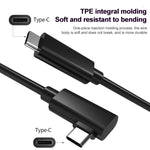 USB 3.2 Gen1 Type-C to USB 3.2 Gen1 Type-C 단일 엘보 VR 링크 케이블 Oculus Quest 1 / 2용, 3m 단일 엘보