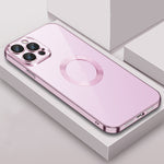 9D Electroplated Edge Len Film Clear PC + TPU Shockproof Case, For iPhone 13 Pro Max