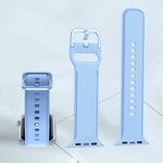 실리콘 스티칭 시계줄, 애플 워치 시리즈 7 41mm / 6&SE&5&4 40mm / 3&2&1 38mm, 7 45mm / 6&SE&5&4 44mm / 3&2&1 42mm용