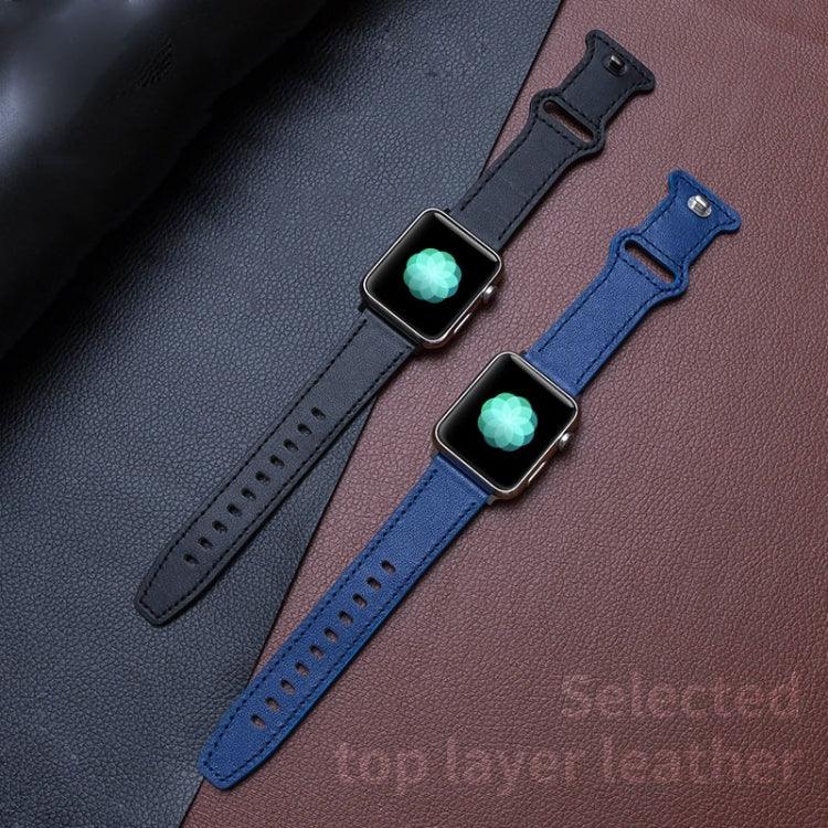 버터플라이 버클 소가죽 시계줄, 애플 워치 시리즈 7 41mm / 6&SE&5&4 40mm / 3&2&1 38mm, 7 45mm / 6&SE&5&4 44mm / 3&2&1 42mm용