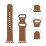 애플 워치 시리즈용 크레이지 호스 가죽 나비 버클 시계줄, 7 41mm / 6&SE&5&4 40mm / 3&2&1 38mm, 7 45mm / 6&SE&5&4 44mm / 3&2&1 42mm