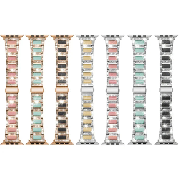 22mm 메탈 오팔 시계줄, 애플 워치 시리즈용, 7 41mm / 6&SE&5&4 40mm / 3&2&1 38mm, 7 45mm / 6&SE&5&4 44mm / 3&2&1 42mm