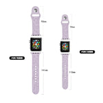 애플 워치 시리즈용 나비와 꽃 무늬 실리콘 시계줄, 7 41mm / 6&SE&5&4 40mm / 3&2&1 38mm
