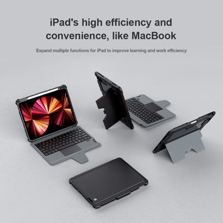 NILLKIN 블루투스 터치 키보드 스마트 보호 태블릿 케이스, iPad Air 10.9 2020 / Air 4 / Air 5 / Pro 11 2020 / 2021 / 2022용