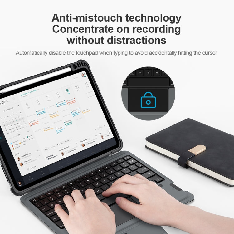 NILLKIN 블루투스 터치 키보드 스마트 보호 태블릿 케이스, iPad Air 10.9 2020 / Air 4 / Air 5 / Pro 11 2020 / 2021 / 2022용