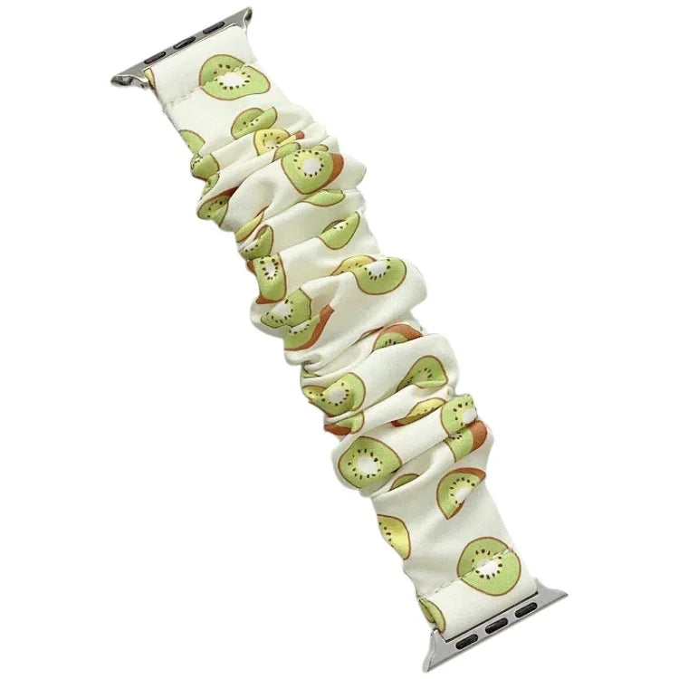 애플 워치 시리즈용 싱글 루프 탄력성 천 과일 무늬 시계줄, 7 41mm / 6&SE&5&4 40mm / 3&2&1 38mm, 7 45mm / 6&SE&5&4 44mm / 3&2&1 42mm