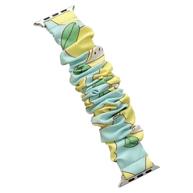 애플 워치 시리즈용 싱글 루프 탄력성 천 과일 무늬 시계줄, 7 41mm / 6&SE&5&4 40mm / 3&2&1 38mm, 7 45mm / 6&SE&5&4 44mm / 3&2&1 42mm