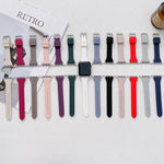 애플 워치 시리즈용 작은 손목용 실리콘 시계줄, 7 41mm / 6&SE&5&4 40mm / 3&2&1 38mm, 7 45mm / 6&SE&5&4 44mm / 3&2&1 42mm