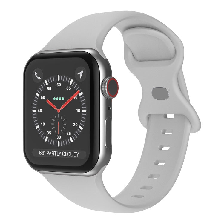 버터플라이 버클 실리콘 시계줄, 사이즈: L, Apple Watch 시리즈 7 41mm / 6&SE&5&4 40mm / 3&2&1 38mm용