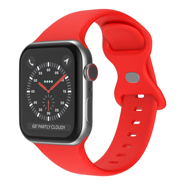 버터플라이 버클 실리콘 시계줄, 사이즈: L, Apple Watch 시리즈 7 41mm / 6&SE&5&4 40mm / 3&2&1 38mm용