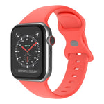 버터플라이 버클 실리콘 시계줄, 사이즈: L, Apple Watch 시리즈 7 41mm / 6&SE&5&4 40mm / 3&2&1 38mm용