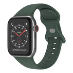 버터플라이 버클 실리콘 시계줄, 사이즈: L, Apple Watch 시리즈 7 41mm / 6&SE&5&4 40mm / 3&2&1 38mm용