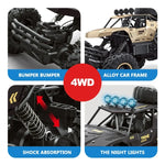 4WD Oversized Alloy Six Wheel Vehicle RC Car, (Black), (Gold)