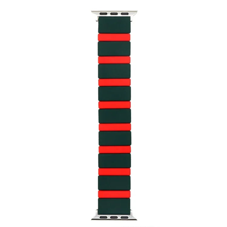 애플 워치 시리즈용 실리콘 스플라이싱 시계줄, 7 41mm / 6&SE&5&4 40mm / 3&2&1 38mm, 7 45mm / 6&SE&5&4 44mm / 3&2&1 42mm