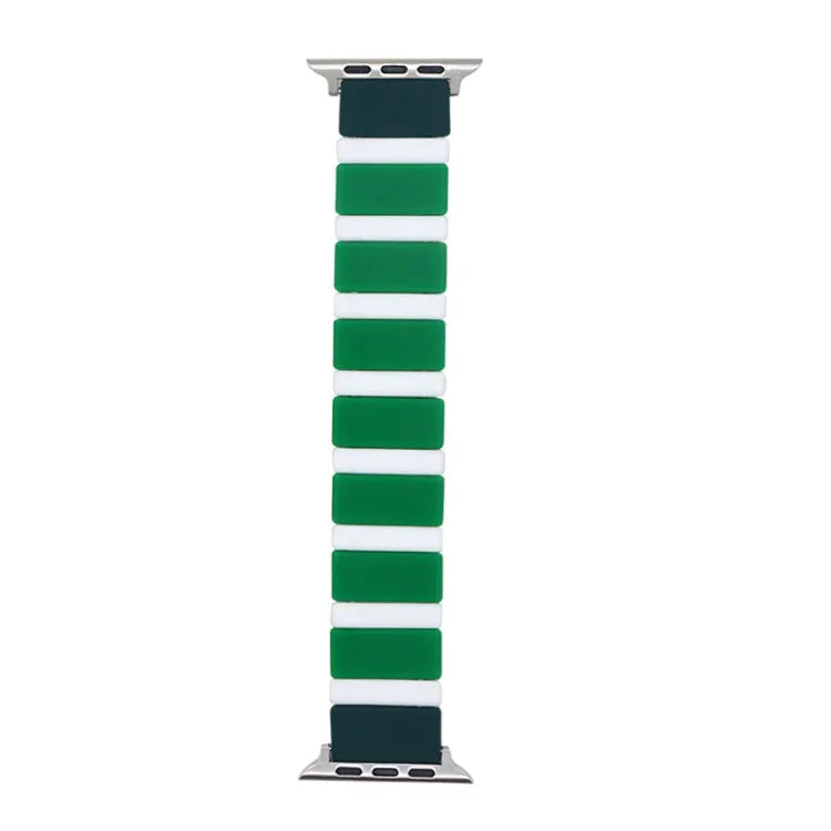 애플 워치 시리즈용 실리콘 스플라이싱 시계줄, 7 41mm / 6&SE&5&4 40mm / 3&2&1 38mm, 7 45mm / 6&SE&5&4 44mm / 3&2&1 42mm