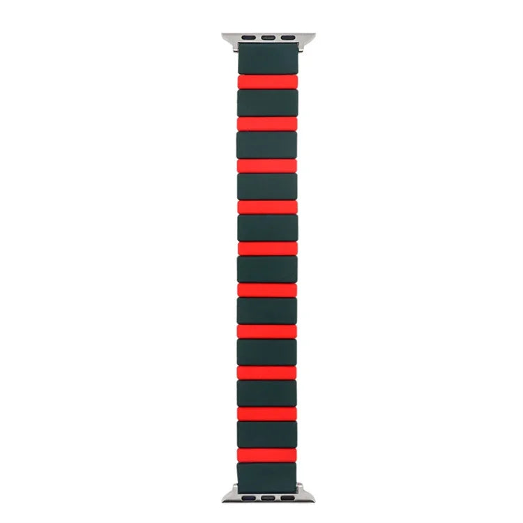애플 워치 시리즈용 실리콘 스플라이싱 시계줄, 7 41mm / 6&SE&5&4 40mm / 3&2&1 38mm, 7 45mm / 6&SE&5&4 44mm / 3&2&1 42mm