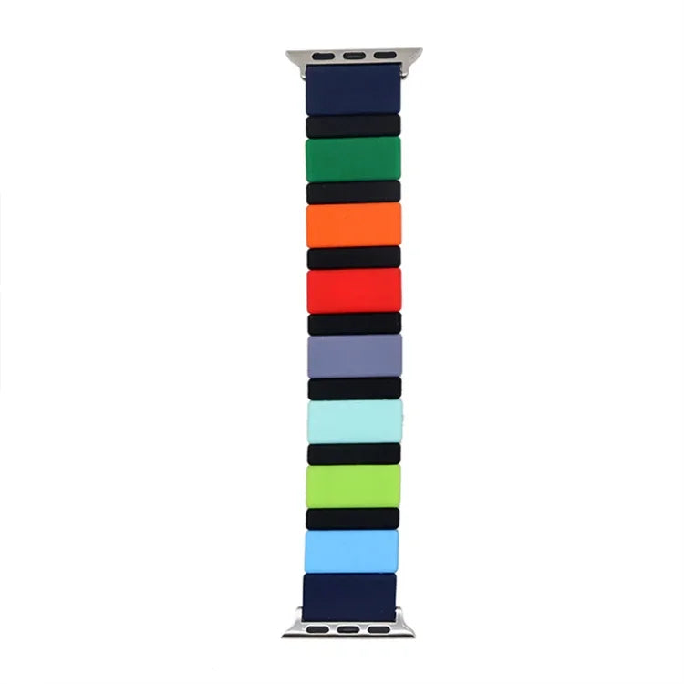 애플 워치 시리즈용 실리콘 스플라이싱 시계줄, 7 41mm / 6&SE&5&4 40mm / 3&2&1 38mm, 7 45mm / 6&SE&5&4 44mm / 3&2&1 42mm