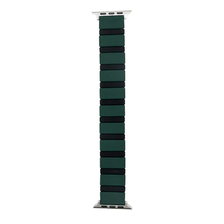 애플 워치 시리즈용 실리콘 스플라이싱 시계줄, 7 41mm / 6&SE&5&4 40mm / 3&2&1 38mm, 7 45mm / 6&SE&5&4 44mm / 3&2&1 42mm