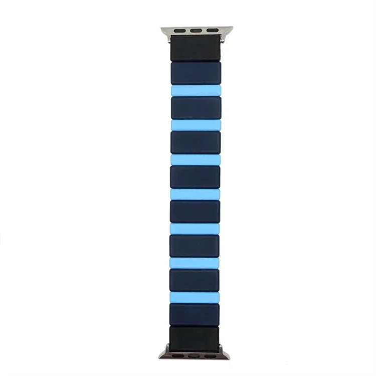 애플 워치 시리즈용 실리콘 스플라이싱 시계줄, 7 41mm / 6&SE&5&4 40mm / 3&2&1 38mm, 7 45mm / 6&SE&5&4 44mm / 3&2&1 42mm