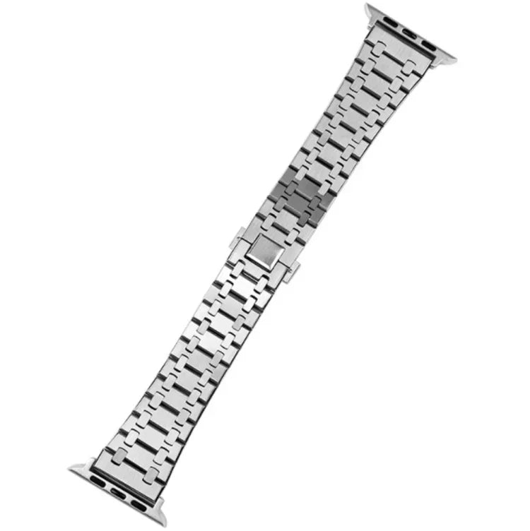 애플 워치 시리즈용 오크 3줄 메탈 시계줄, 7 41mm / 6&SE&5&4 40mm / 3&2&1 38mm, 7 45mm / 6&SE&5&4 44mm / 3&2&1 42mm