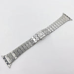 애플 워치 시리즈용 오크 3줄 메탈 시계줄, 7 41mm / 6&SE&5&4 40mm / 3&2&1 38mm, 7 45mm / 6&SE&5&4 44mm / 3&2&1 42mm