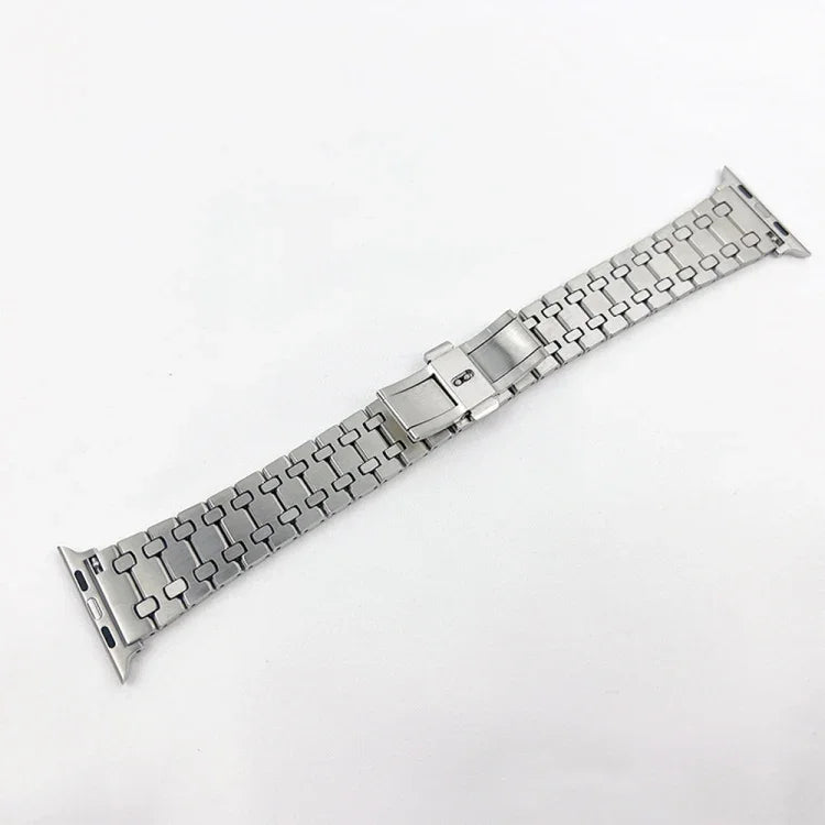 애플 워치 시리즈용 오크 3줄 메탈 시계줄, 7 41mm / 6&SE&5&4 40mm / 3&2&1 38mm, 7 45mm / 6&SE&5&4 44mm / 3&2&1 42mm