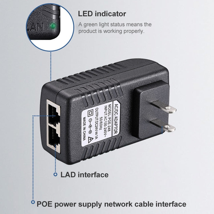 라우터 AP 무선 POE / LAD 전원 어댑터, 12V 1A, 12V 2A, 15V 1A, 24V 1A, 48V 0.5A