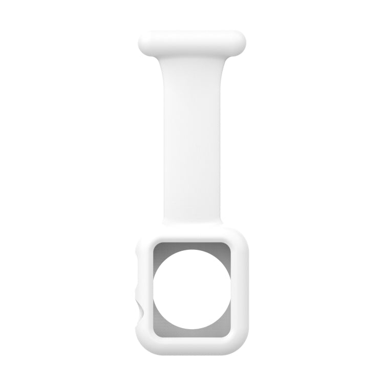 애플 워치 시리즈용 실리콘 간호사 브로치 시계 밴드 케이스, 7 41mm / 6&SE&5&4 40mm / 3&2&1 38mm, 7 45mm / 6&SE&5&4 44mm / 3&2&1 42mm