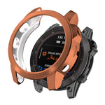 TPU Half-pack Hollowed Electroplating Watch Case, For Garmin Fenix 7S, For Garmin Fenix 7X, For Garmin Fenix 7