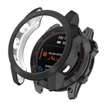TPU Half-pack Hollowed Electroplating Watch Case, For Garmin Fenix 7S, For Garmin Fenix 7X, For Garmin Fenix 7