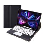 T12B-A 분리형 터치패드 블루투스 키보드 가죽 태블릿 케이스, iPad Air 13 2025 / 2024 / Pro 12.9인치 2021/2020/2018용