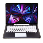 T12B-A 분리형 터치패드 블루투스 키보드 가죽 태블릿 케이스, iPad Air 13 2025 / 2024 / Pro 12.9인치 2021/2020/2018용